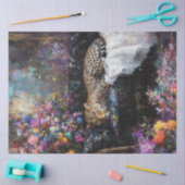 Dekoupage Fantasievoller Leopard im Luxus Seidenpapier (Basteln)