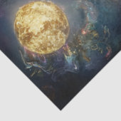 Dekoupage Fantastische Blue Golden Mushroom Seidenpapier (Ausschnitt)