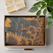 Dekoupage Field Sunblumen Sun Setting View Seidenpapier (Geschenk)