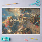 Dekoupage Fiesta des Toten Halloween-Skeletts Seidenpapier (Basteln)