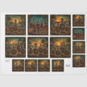 Dekoupage Florida Spirits Collage Bourbon Flaschen Seidenpapier (Vorderseite)
