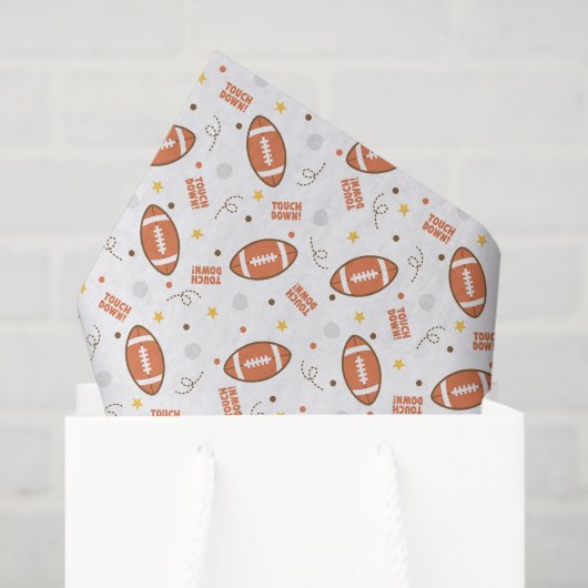 Dekoupage Football Touch Down Birthday Party Seidenpapier (Geschenktüte)