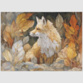 Dekoupage Fox mit Herbstleaves Art Nouveau Seidenpapier (Vorderseite)