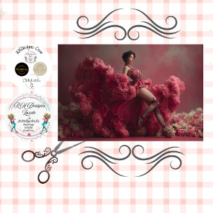 Dekoupage-Frau Florale Fantasie-Korsett Valentinst Seidenpapier