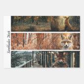 Dekoupage-Fuchs-Wald-Szenen Handsägepaneele Geschenkpapier Set (Vorderseite)