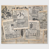 Dekoupage für antike Werbeblätter Geschenkpapier (Flach)