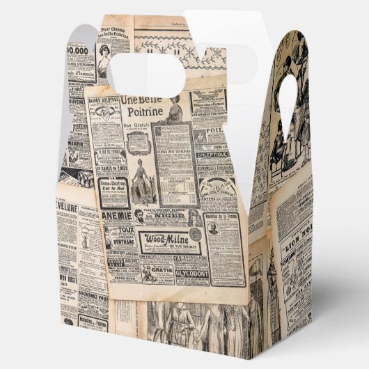 Dekoupage für antike Werbeblätter Geschenkschachtel (Geöffnet)