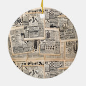 Dekoupage für antike Werbeblätter Keramik Ornament (Hinten)