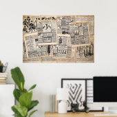 Dekoupage für antike Werbeblätter Poster (Heimbüro)