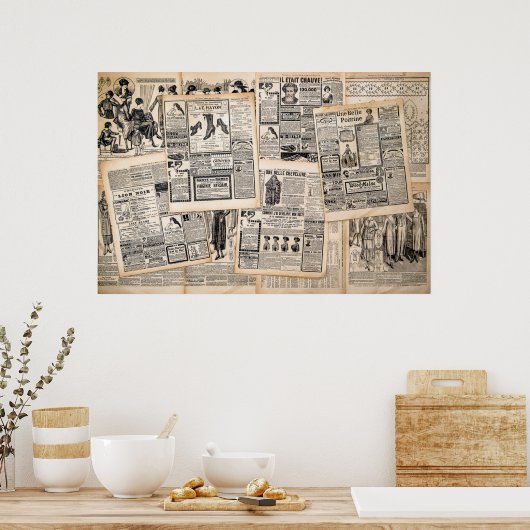 Dekoupage für antike Werbeblätter Poster (Küche)