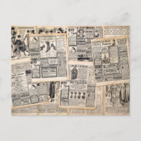 Dekoupage für antike Werbeblätter