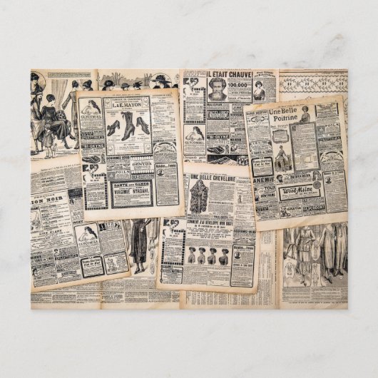 Dekoupage für antike Werbeblätter Postkarte (Vorderseite)