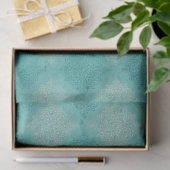 Dekoupage für aquamarine und weiße Damaskus Seidenpapier (Geschenk)