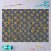 Dekoupage für blaues und goldenes Muster Seidenpapier (Basteln)