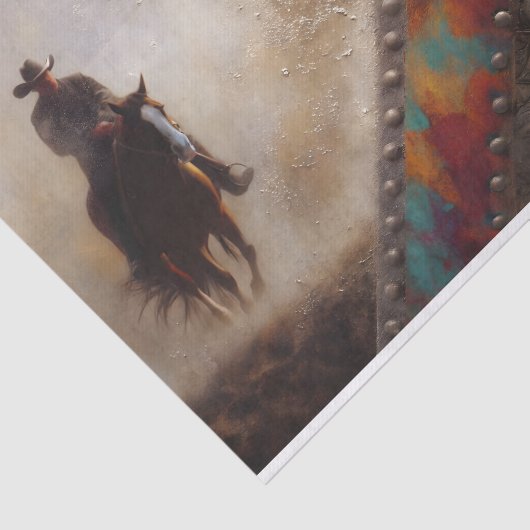 Dekoupage für den industriellen Cowboy Seidenpapier (Ausschnitt)