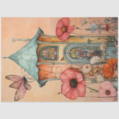 DEKOUPAGE FÜR FAIREN MIT WHIMSICAL GARDEN SEIDENPAPIER (Vorderseite)