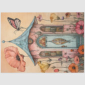 DEKOUPAGE FÜR FAIREN MIT WHIMSICAL GARDEN SEIDENPAPIER (Vorderseite)