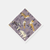 Dekoupage für lila und goldene skandinavische Tier Serviette (Ecke)