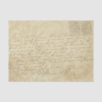 Dekoupage für Vintage handgeschriebene Buchstabens Seidenpapier