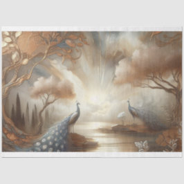 Dekoupage-Geschenkpapier für Pfauengewebe Seidenpapier