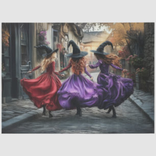 Dekoupage Good Hexen tanzen Cobblestone Street Seidenpapier