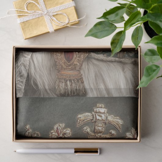 Dekoupage Great Pyrenäen Royal Family Seidenpapier (Geschenk)