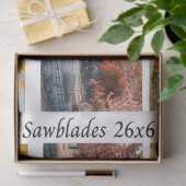 Dekoupage Handsäge-Designs Rote Scheune, Gelbe Sch Seidenpapier (Geschenk)