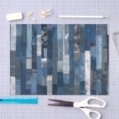 Dekoupage, Handwerk oder Geschenk für blaue Flasch Seidenpapier (Handwerk)