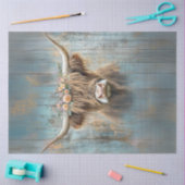 Dekoupage Highland Cow Bauernstil Seidenpapier (Basteln)