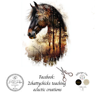 Dekoupage Horse Harmony Nature Double Exposure Seidenpapier