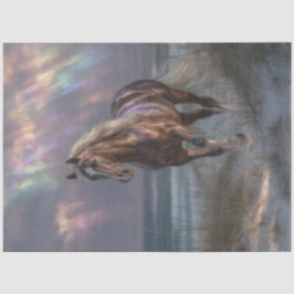 Dekoupage Horse Iridescent Wolken Mystical Beauty Seidenpapier