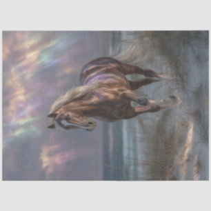 Dekoupage Horse Iridescent Wolken Mystical Beauty Seidenpapier