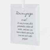 Dekoupage Idee, Kunst und Handwerk Ornament Aus Glas (Vorderseite links)