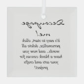 Dekoupage Idee, Kunst und Handwerk Ornament Aus Glas (Rückseite)