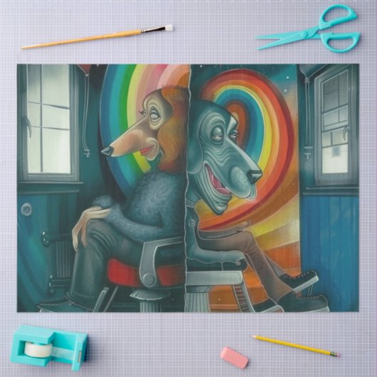 Dekoupage Imaginative Abstrakte Kunsttiere Seidenpapier (Basteln)