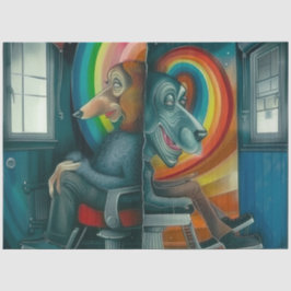 Dekoupage Imaginative Abstrakte Kunsttiere Seidenpapier