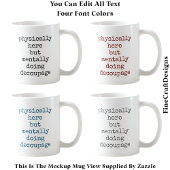 Dekoupage in meinem Kopf Zitat Custom 007 Funny Cr Kaffeetasse