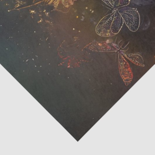 Dekoupage Intricate Dragonfly Muster Flügel Seidenpapier (Ausschnitt)