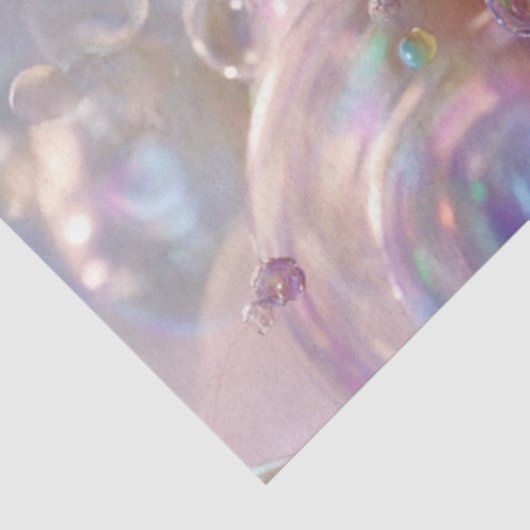 Dekoupage Iridescent Blasen Floating in Luft Seidenpapier (Ausschnitt)