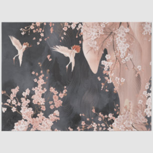 Dekoupage Japans Digital Art Kirsche Blüten Seidenpapier