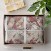 Dekoupage Kardinalpaneele 4x6" & 4 Designs  Seidenpapier (Geschenk)