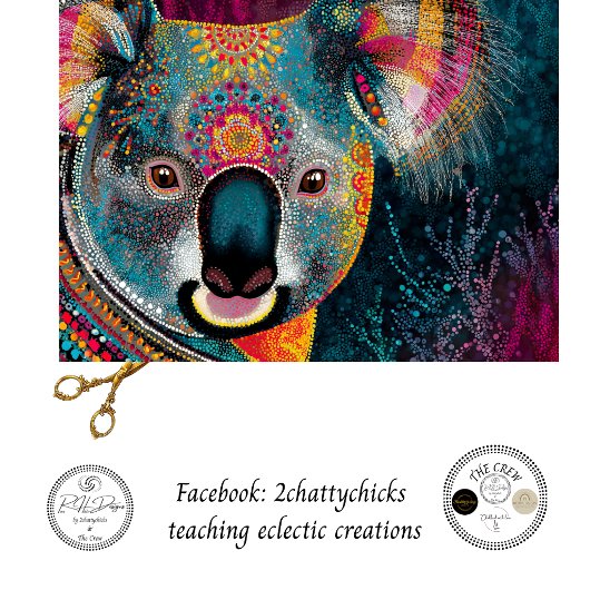 Dekoupage Koala Aboriginal-Kunst Seidenpapier