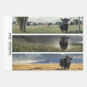 Dekoupage Kosmischer Bison Wildblumen Handsäge Des Geschenkpapier Set (Vorderseite 2)