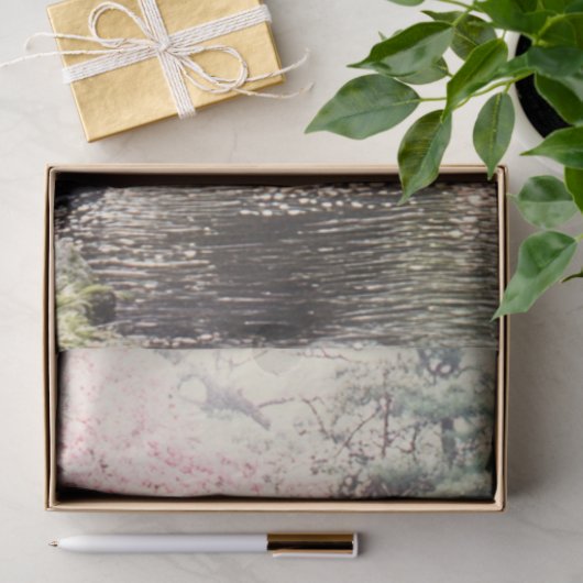 Dekoupage Kyoto's Gardens Cascading Waterfall Seidenpapier (Geschenk)