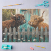 Dekoupage Landscape Paper 2 Whimsical Highland Cow Seidenpapier (Basteln)