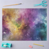 Dekoupage Lebend farbig Lila-blau-gelb-grün Seidenpapier (Basteln)