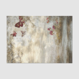 Dekoupage Links Side Story Book Design Landschaft Seidenpapier