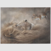 Dekoupage Lion Eichhörnchen Pause zwischen den Hea Seidenpapier (Vorderseite)