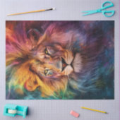 Dekoupage Lion of Spectrum of Colors Seidenpapier (Basteln)