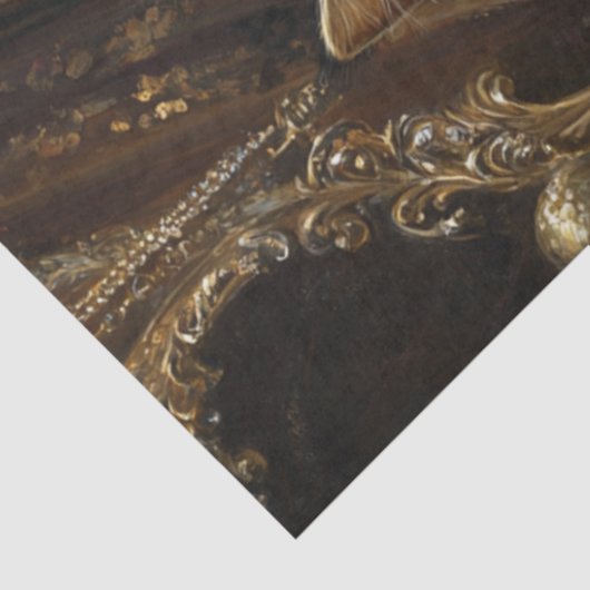 Dekoupage Luxuriöse Tabby & White Katzen Seidenpapier (Ausschnitt)